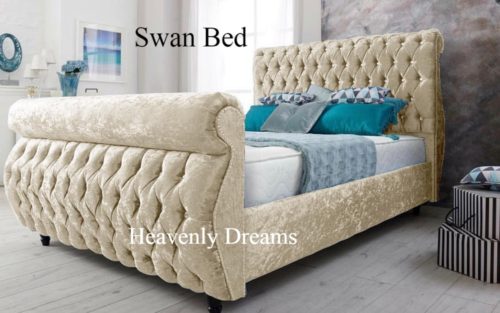 cream-swan-bed